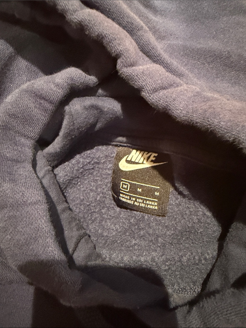 Nike Men's Dark Blue Pullover Hoodie Size Medium - Picture 3 of 4